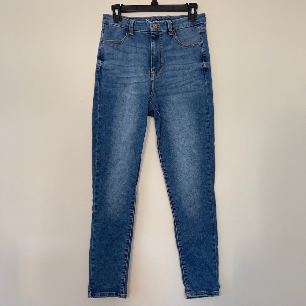 NOBO Blue High Rise Jeans with Slim Fit